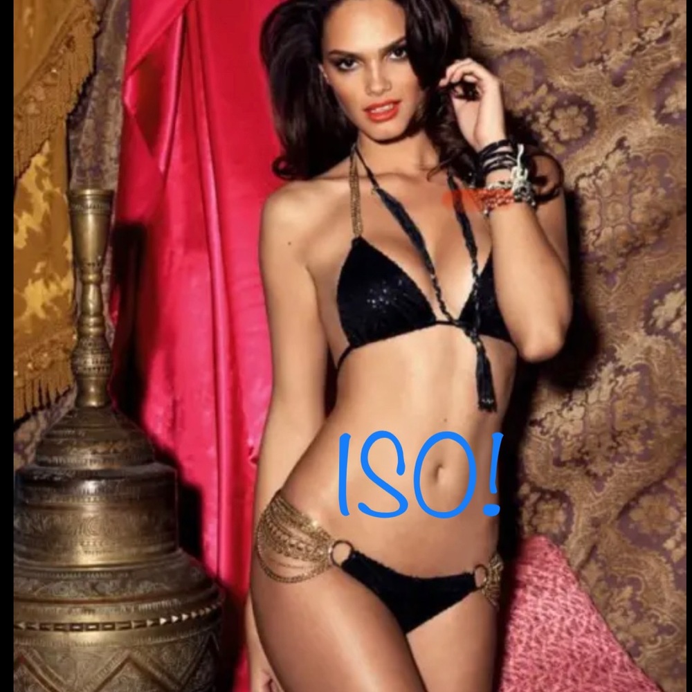 Beach Bunny All That Glitters Bikini Bottoms Black- ISO ♥️